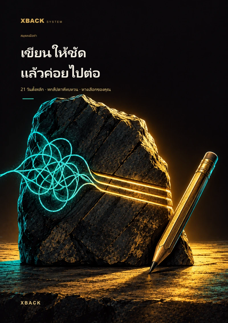 ปกหนังสือ เขียนให้ชัด แล้วค่อยไปต่อ